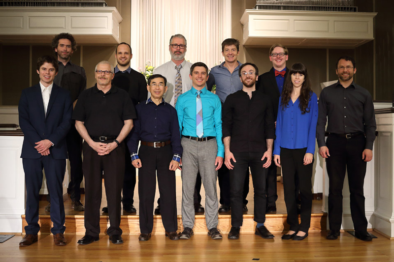 Performing members of the Wilmington Classical Guitar Society in 2017